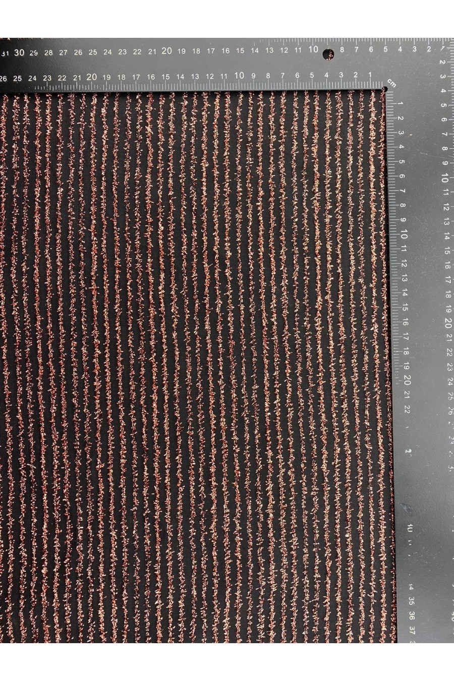 Siyah-Bakır Sakallı Dokuma Kumaş - Yerli Polyester, 160 cm