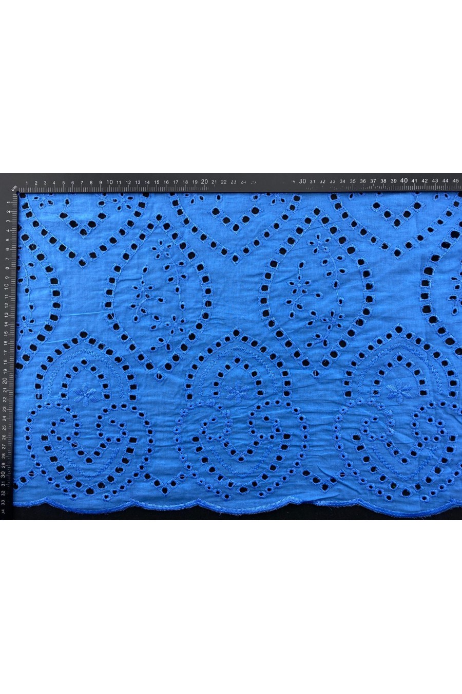 Sky Blue Pamuk Polyester Brode