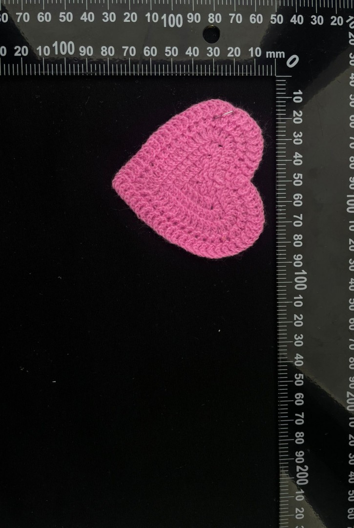 23041 BRODE/YERLİ/APLİK/AKRİLİK/KALP/PEMBE/5,8 CM