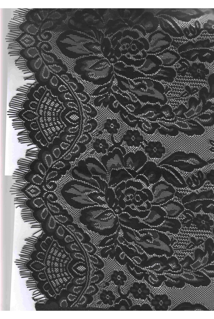 25 cm Siyah Sakallı Dantel Bant