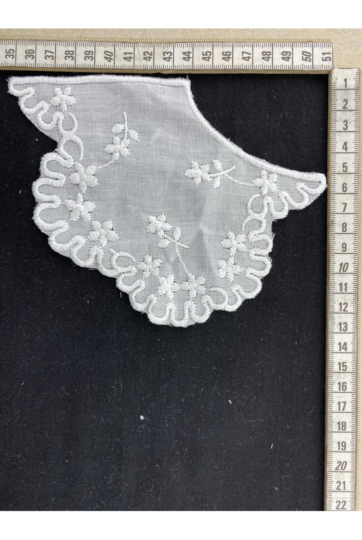 Kasar İşlemeli Mat Polyester Vual Yaka - 13 cm