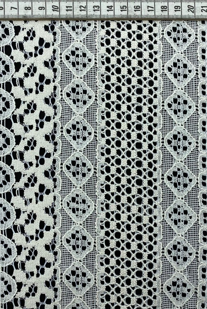 Beyaz Yerli Pamuk Polyester Dantel