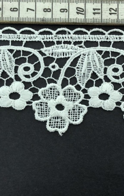 Ham Pamuk Güpür Brode Bant, 6 cm