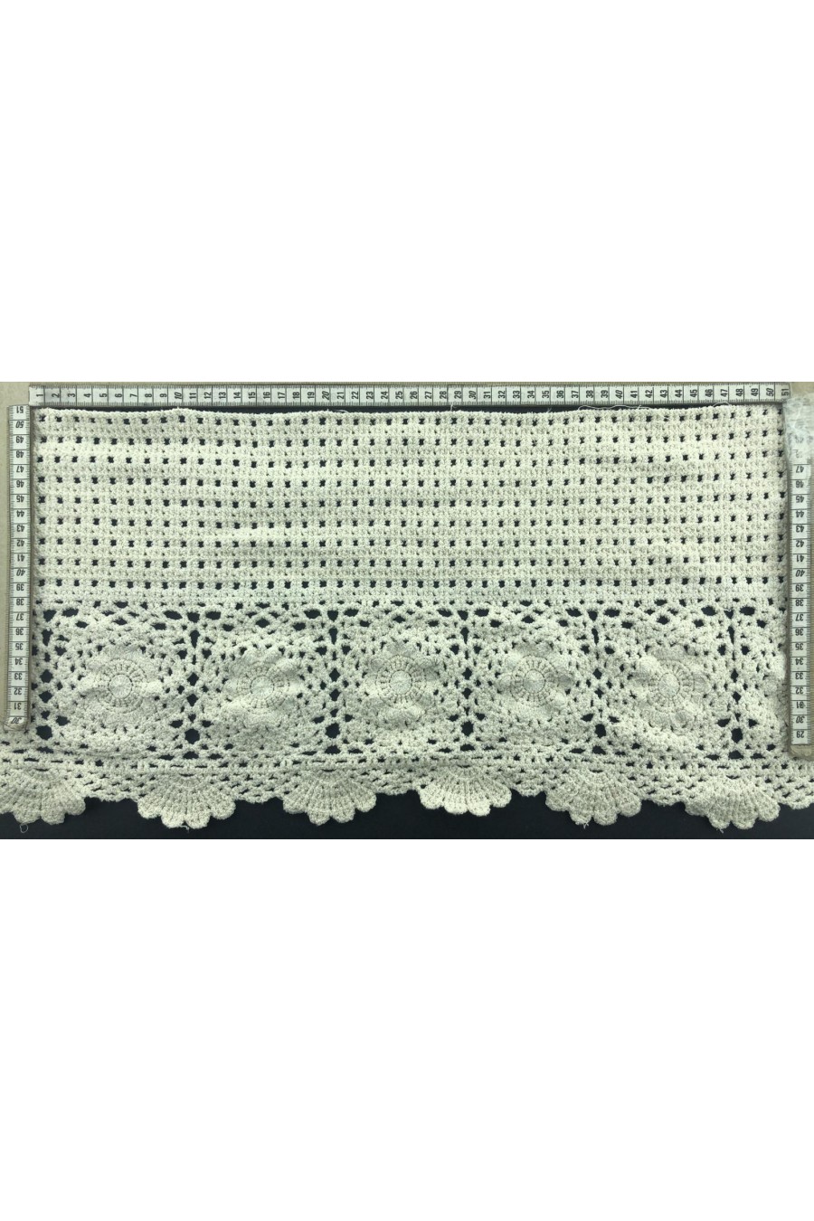 Siyah Pamuk Brode Bant, 34 cm