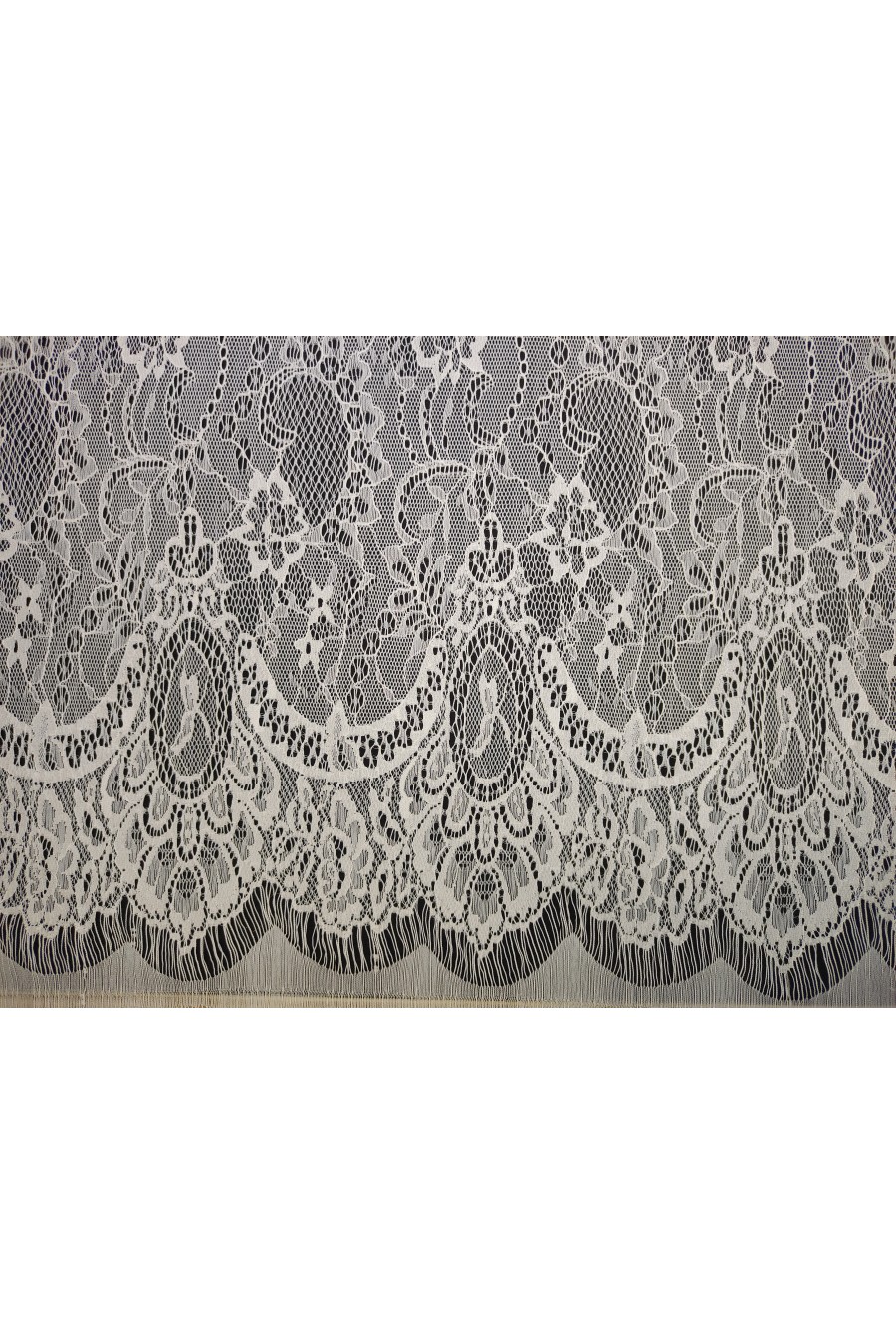 Fikse Edilmiş Sakallı Naylon Yerli Dantel Bant