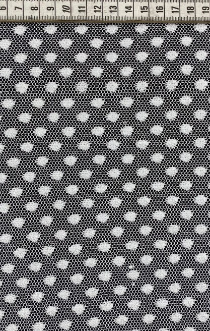 Pudra Puantiyeli Tül Kumaş - Yerli Polyester (11450)