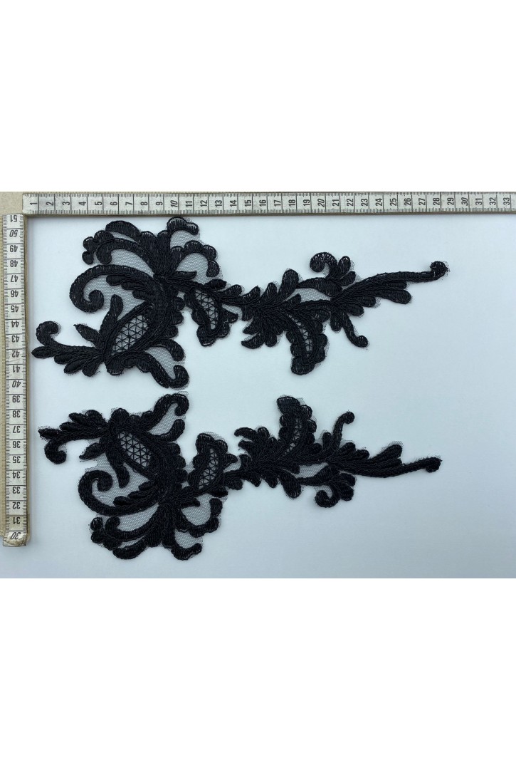 Ham Renk Düz Aplik Polyester Brode Kumaş