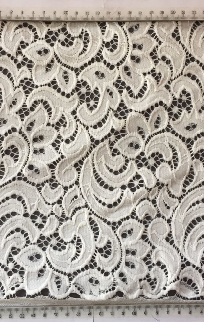 Fikse Edilmiş Likralı Naylon İthal Dantel - 150 cm