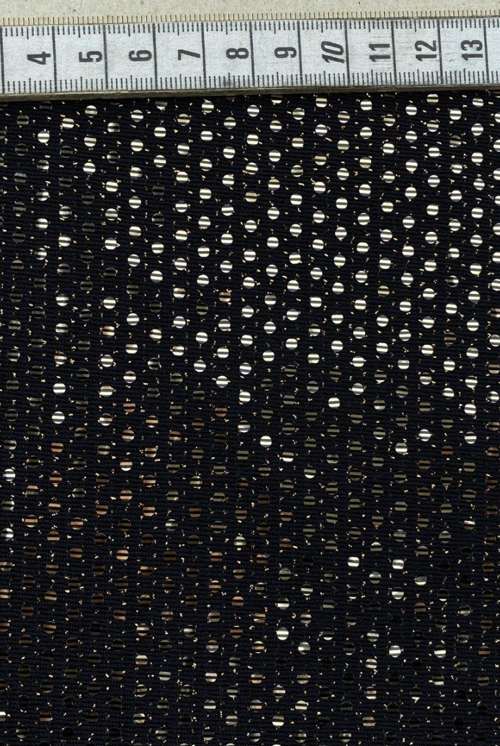 Gold Çizgili Aynalı Buzy Kumaş - 9771 Model, Yerli Polyester