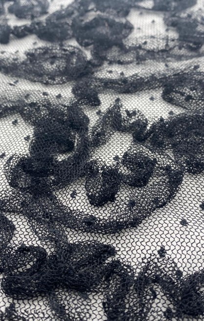 10933 TÜL ÜZERİ/YERLİ/LEZ/POLYESTER/SÜZENELİ/KAHVERENGİ/130 CM