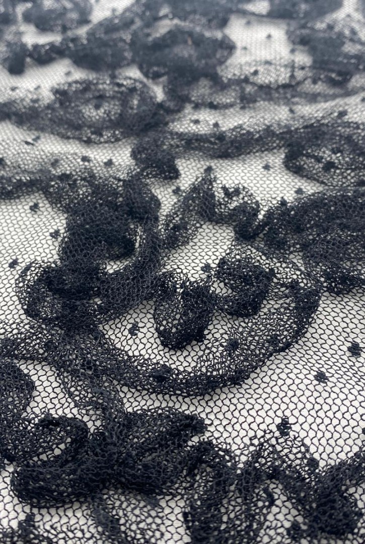 10933 TÜL ÜZERİ/YERLİ/LEZ/POLYESTER/SÜZENELİ/KAHVERENGİ/130 CM