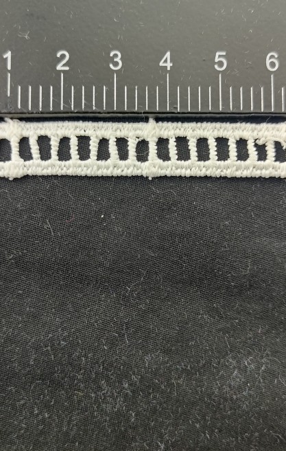 1 cm Lacivert Mat Polyester Güpür Brode Bant, Yerli