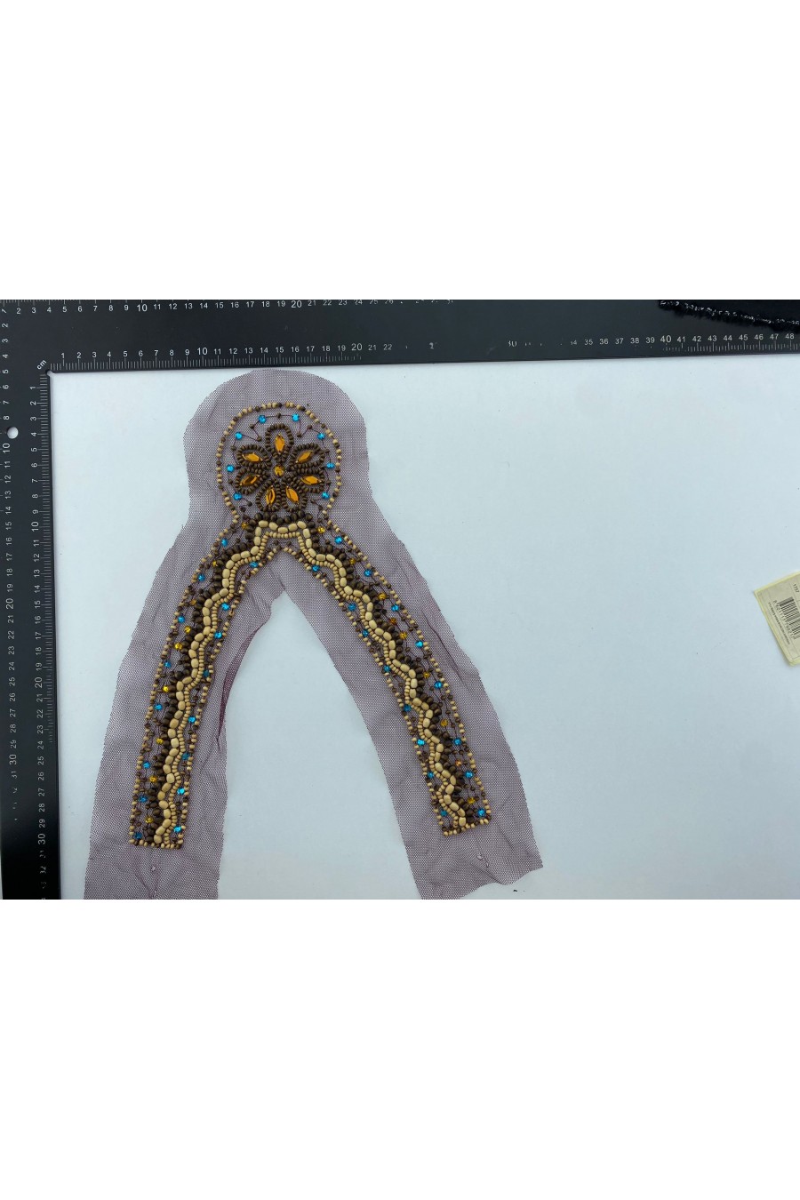 1757-METRE Pembe Renk Nakışlı Yaka