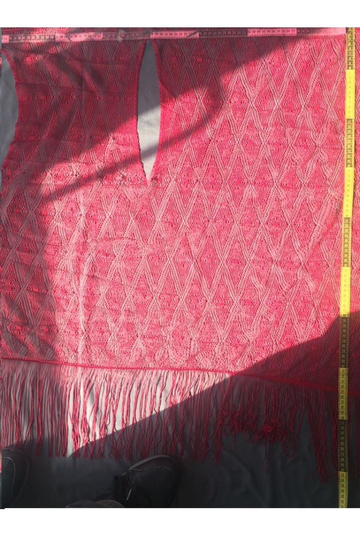 Bordo Mikro Polyester Sakallı Dantel