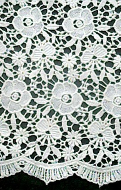 Parlak Ham Güpür Brode Bant, Yerli