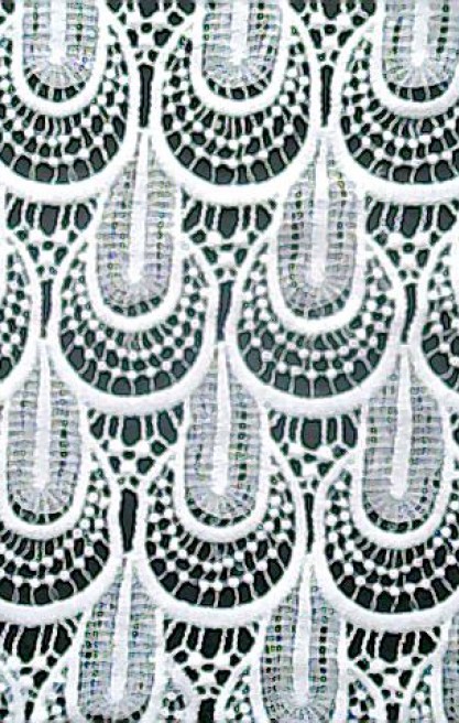 Parlak Gümüş Nakış Aplik Bant - İthal Polyester, 23 cm