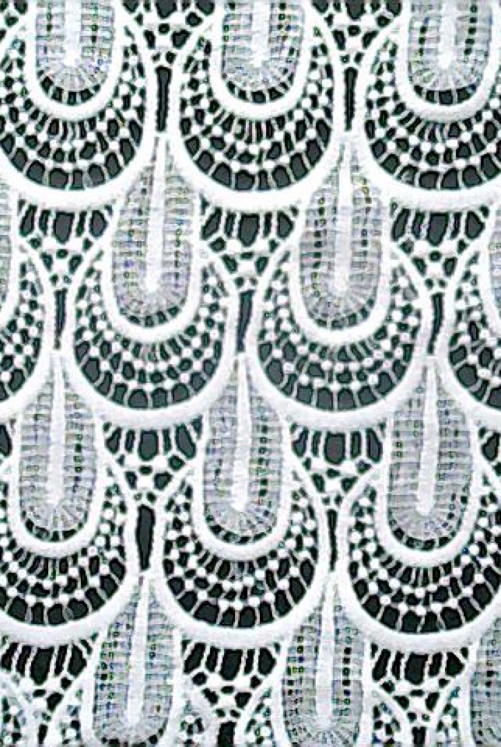 Parlak Gümüş Nakış Aplik Bant - İthal Polyester, 23 cm