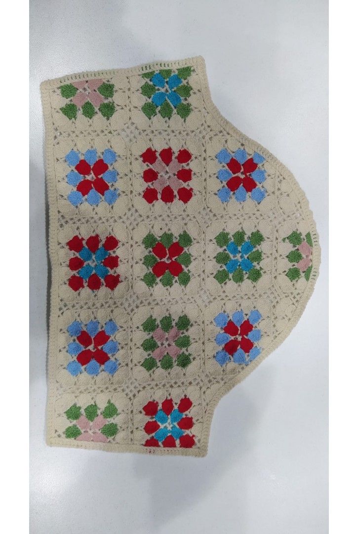 Renkli Tığ İşi Yaka Aplik