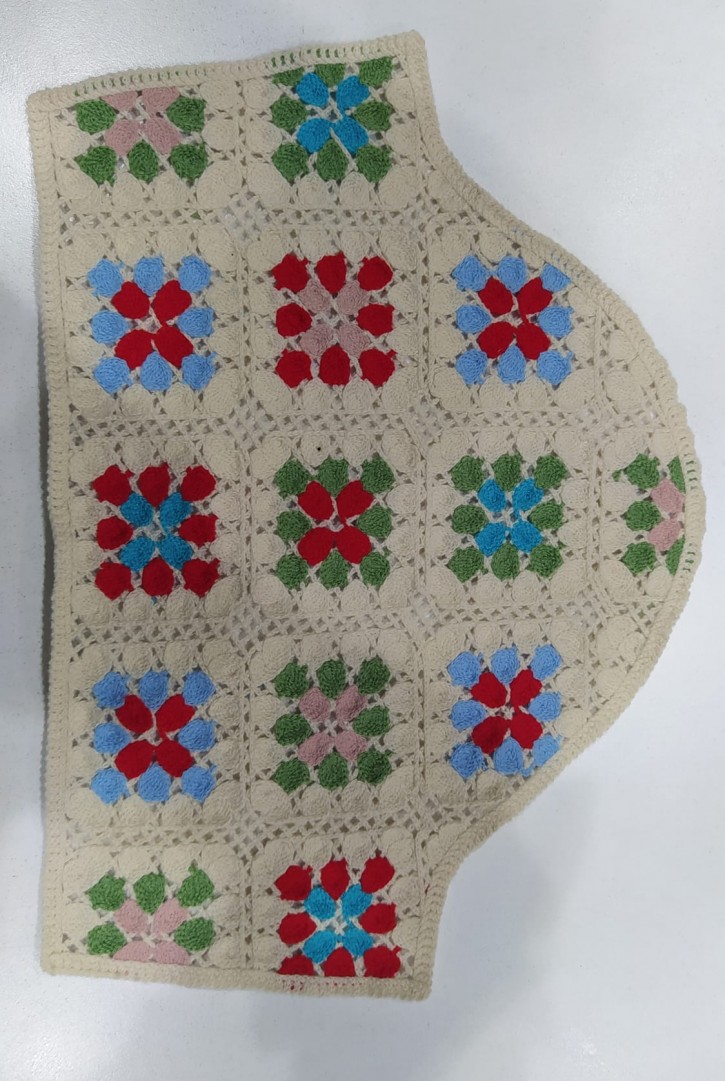 Renkli Tığ İşi Yaka Aplik