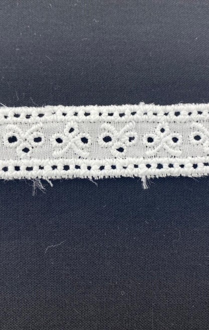 Kasar Yapıda Terikoton Brode Bant, 1.5 cm, Yerli