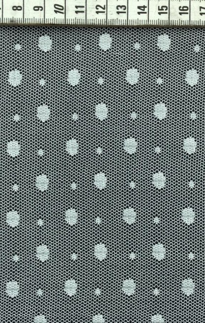 Pembe Puantiyeli Polyester Tül