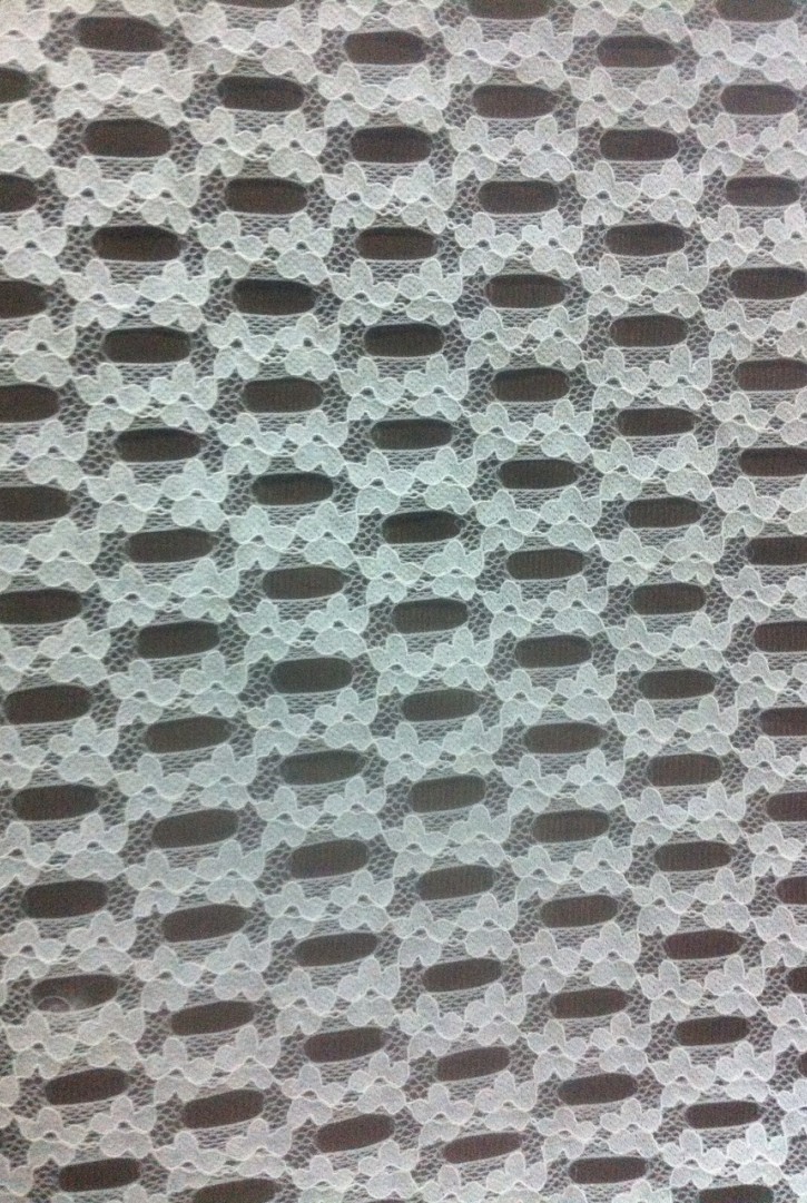 Ham Renk Likralı Polyester Dantel, 150 cm