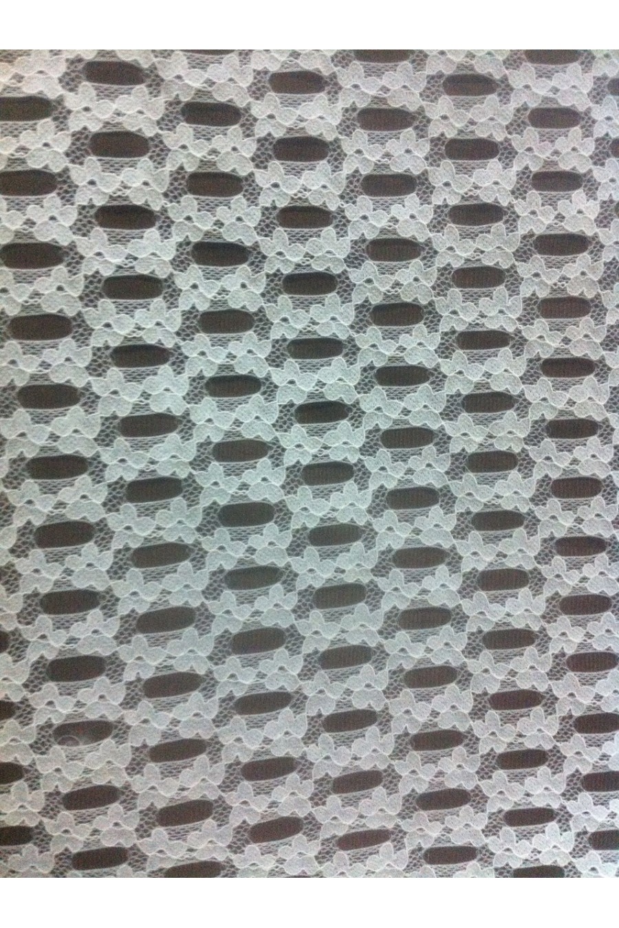 Ham Renk Likralı Polyester Dantel, 150 cm