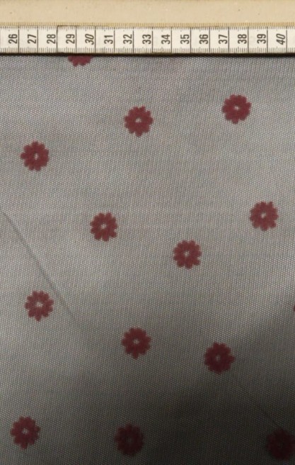 Mor Flok Baskılı Siyah Tül