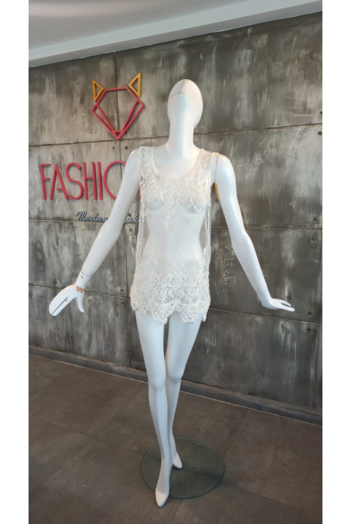 2823 HAZIR GİYİM/ÜST/BEYAZ/STANDART BEDEN