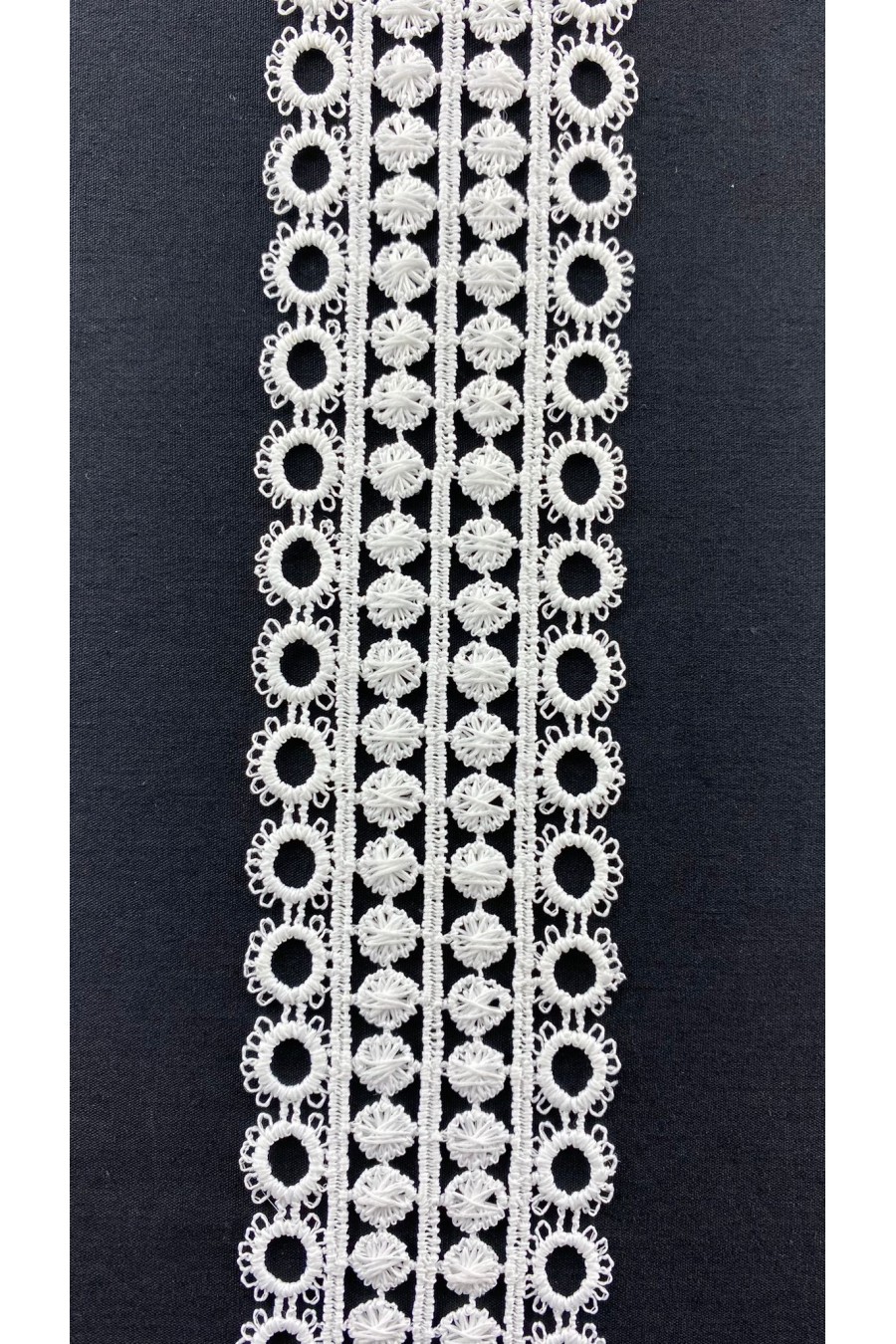 Ham Mat Polyester Güpür Brode Bant, 5 cm