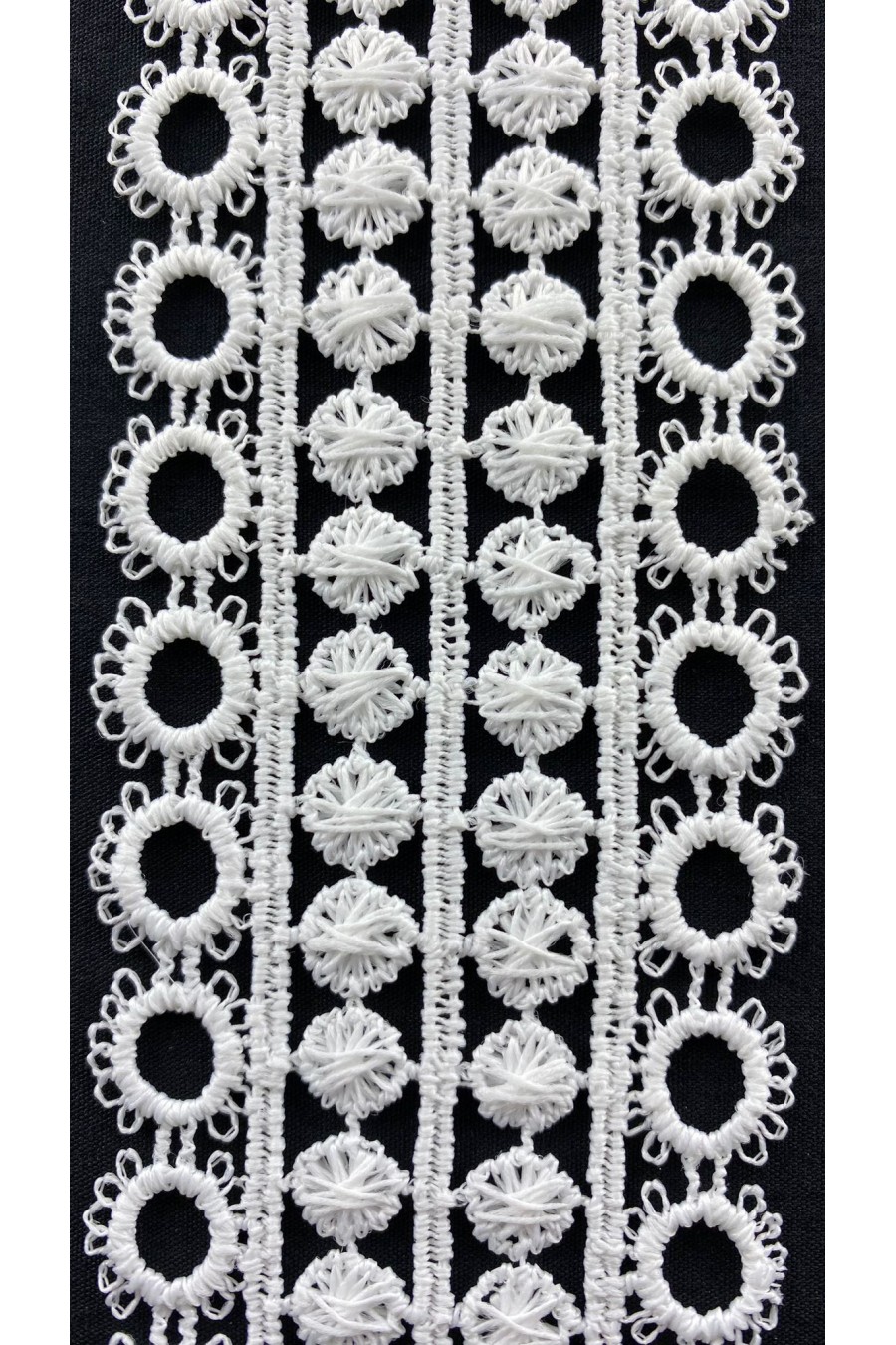 Ham Mat Polyester Güpür Brode Bant, 5 cm