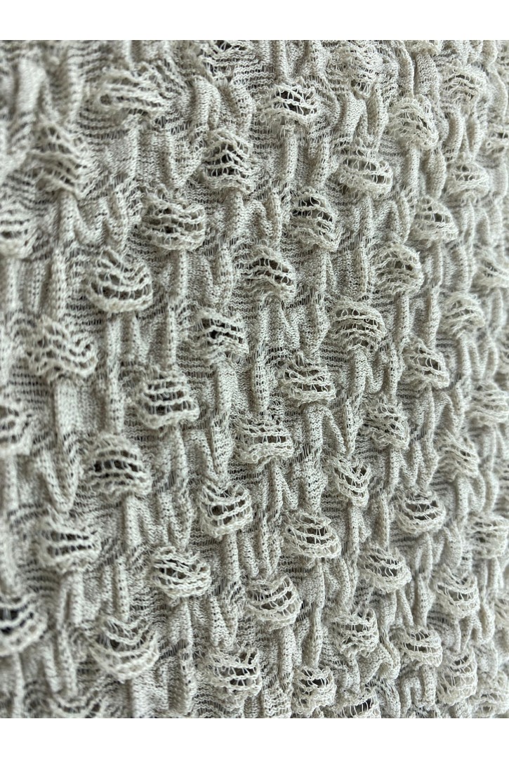 19591 Dantel Kumaş – Polyester – Koyu Bej – Bürümcük – 148 cm