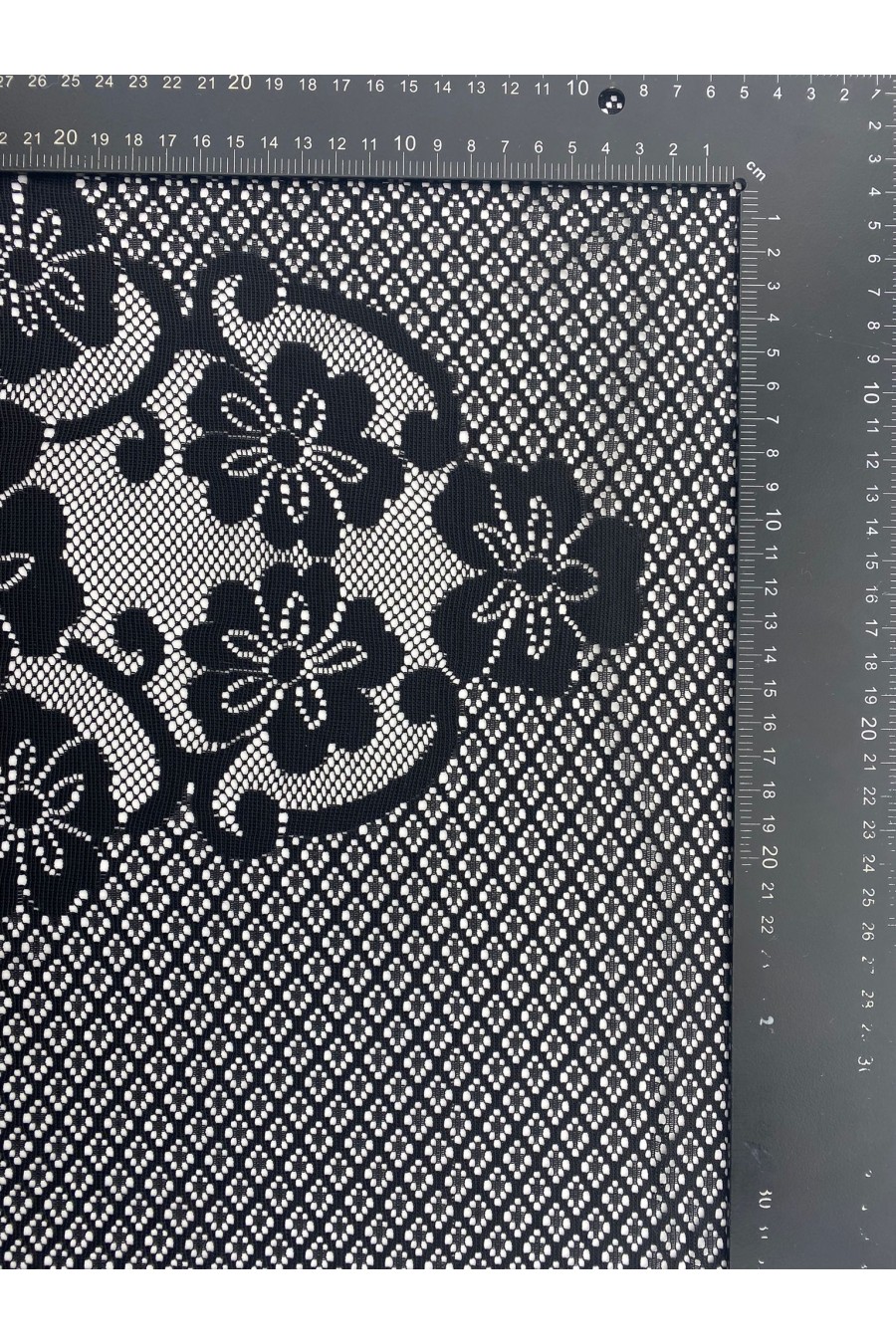 Yerli Üretim Siyah Polyester Dantel