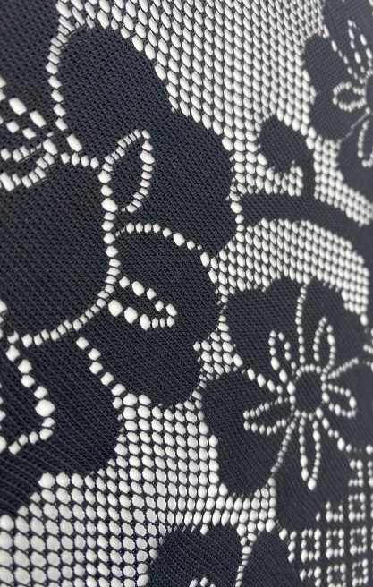 Yerli Üretim Siyah Polyester Dantel