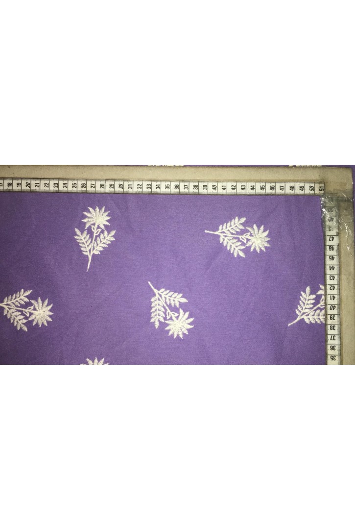 Lila Zemin Terikoton Kumaş - Ham Pamuk Polyester (11452)