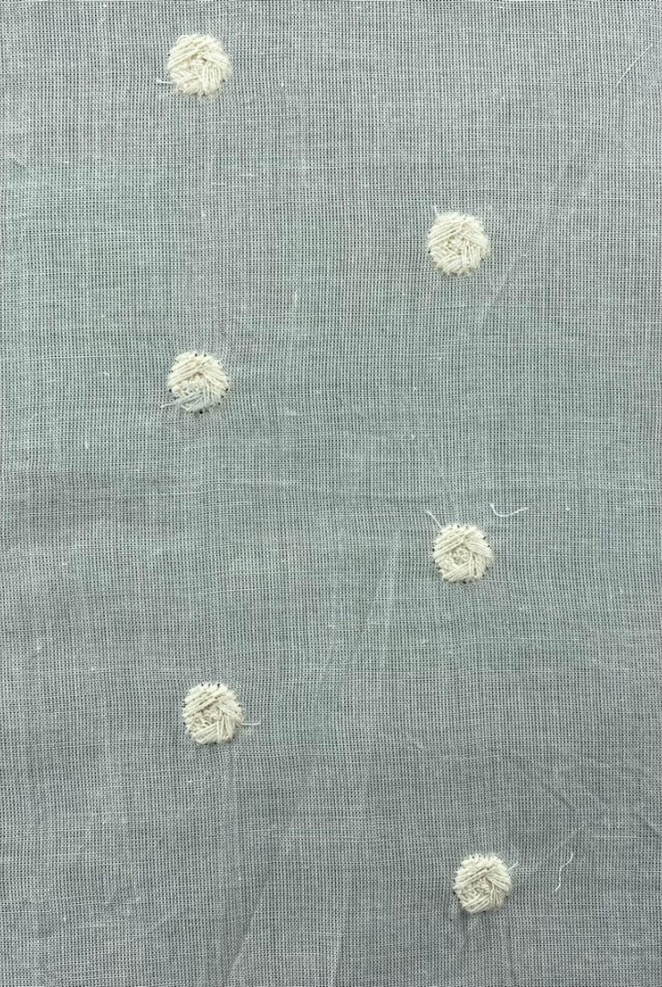 Haki Pamuk Puanlı Vual Brode Kumaş