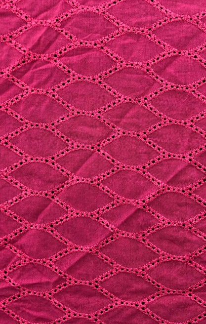 Fuşya Pamuk Polyester Bohrer Brode