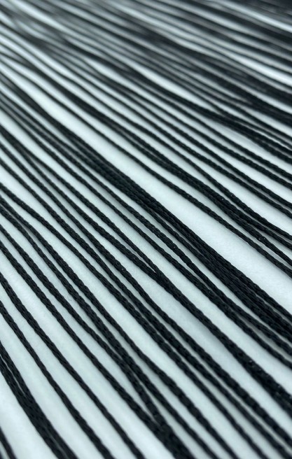 Siyah Saçaklı Polyester Bant, 40 cm