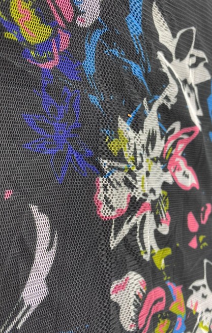 Renkli Dijital Baskılı Polyester Tül