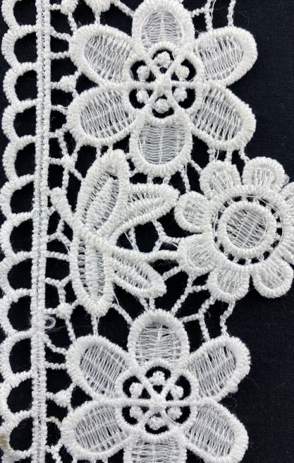 İthal Mat Polyester Güpür Brode Bant, Ham