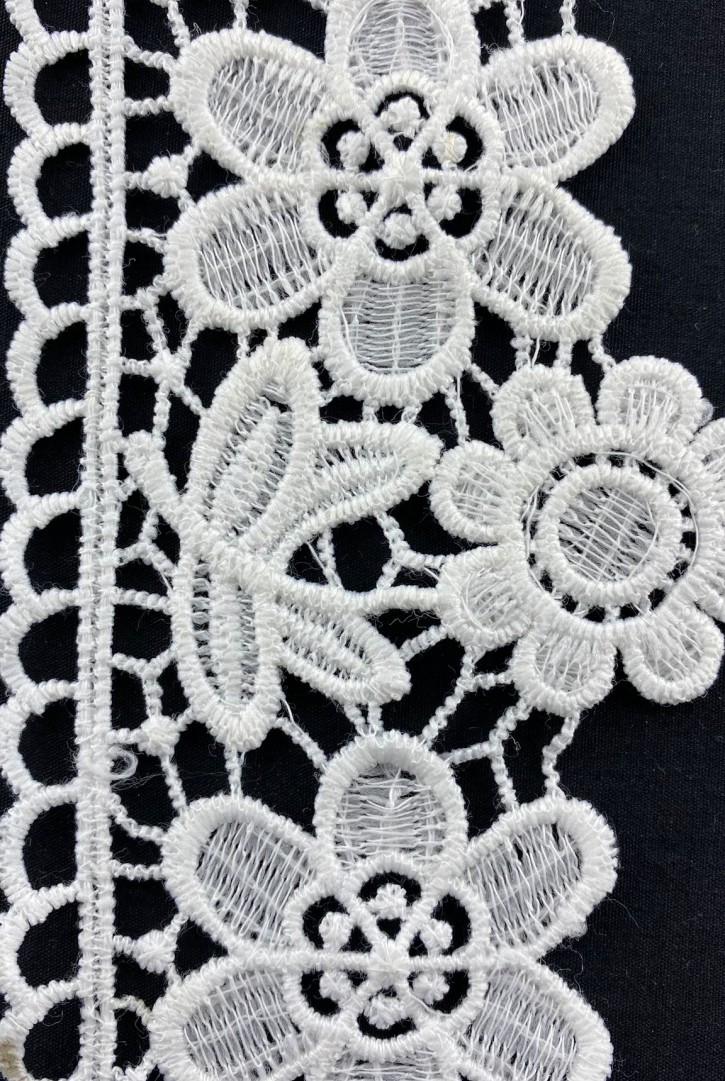 İthal Mat Polyester Güpür Brode Bant, Ham