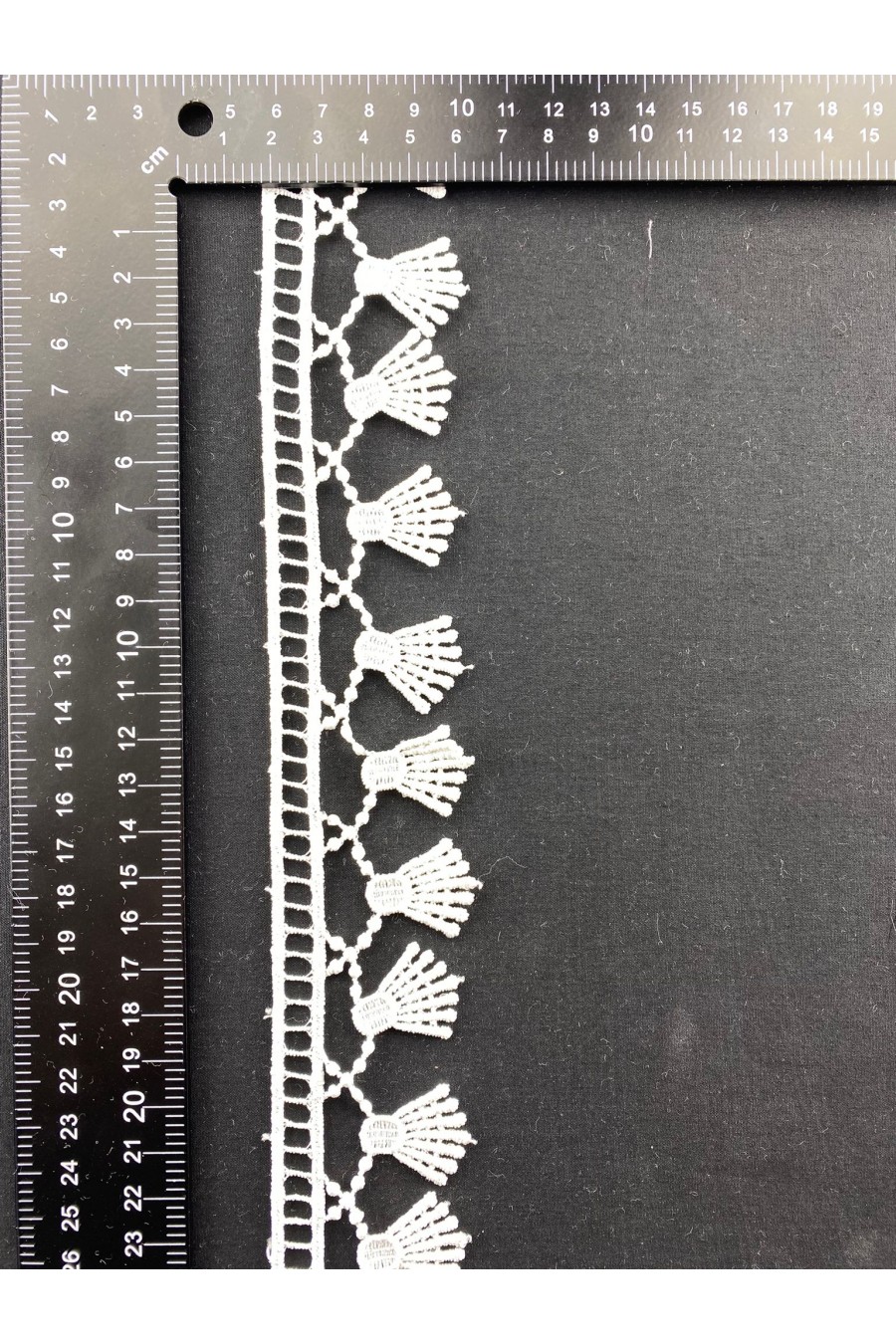 Beyaz Mat Polyester Güpür Brode Bant