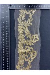 5636 BRODE/İTHAL/BANT/TÜL ÜZERİ/POLYESTER/SİMLİ/GOLD/11 CM