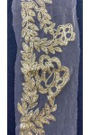 5636 BRODE/İTHAL/BANT/TÜL ÜZERİ/POLYESTER/SİMLİ/GOLD/11 CM