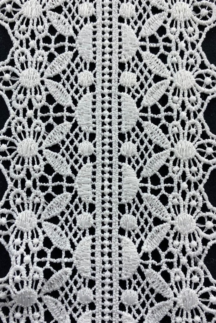 Fikse Güpür Brode Bant - Yerli Polyester, 10 cm (7714)