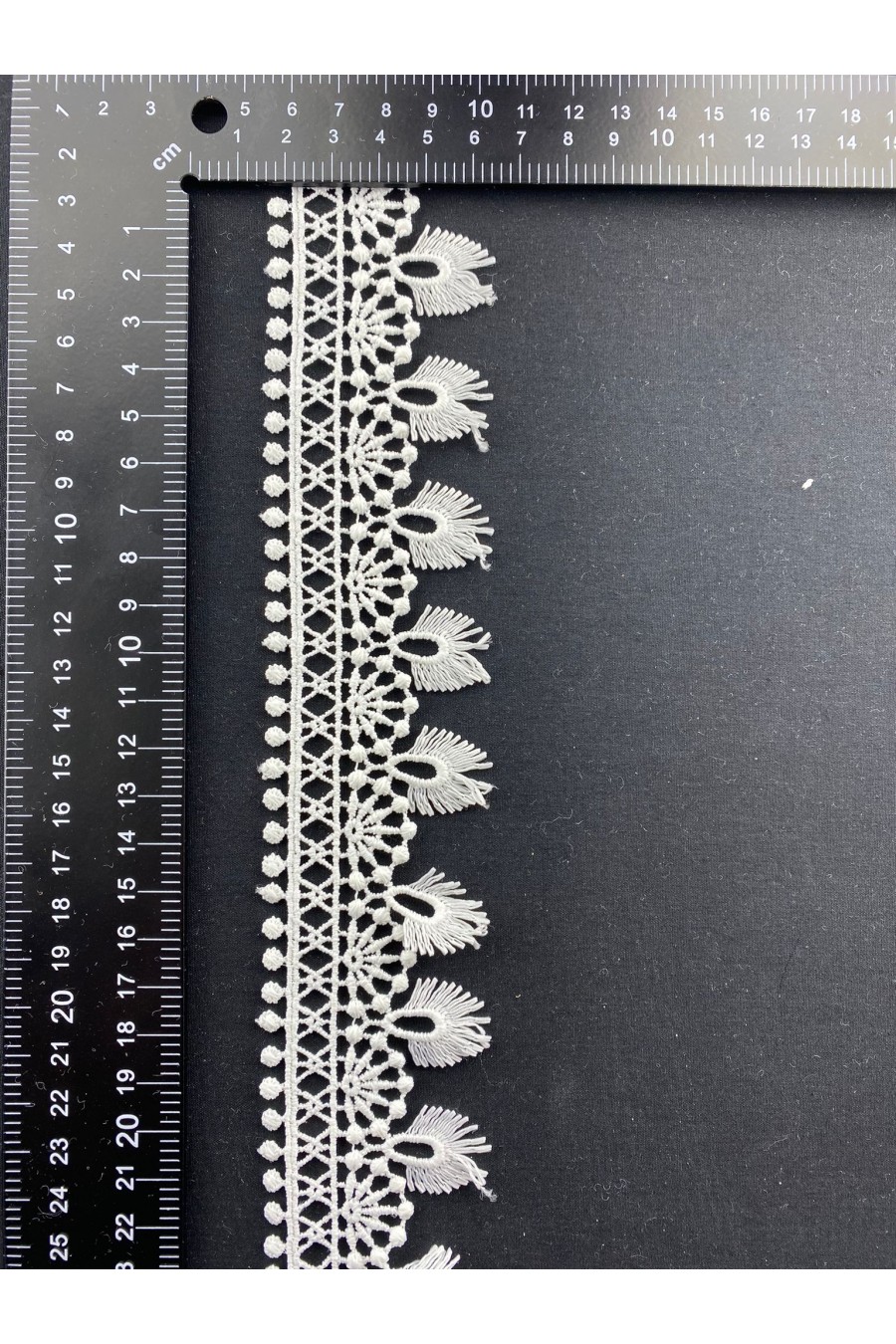 Beyaz Mat Polyester Güpür Brode Bant