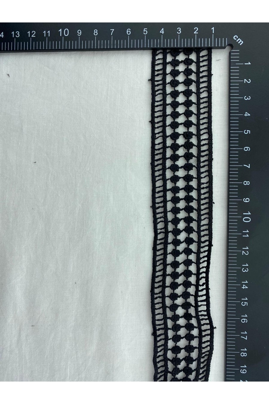 Siyah Polyester Brode Bant