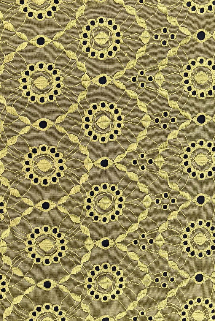 Çağla Yeşili Mat Polyester Bohrerli Dantel