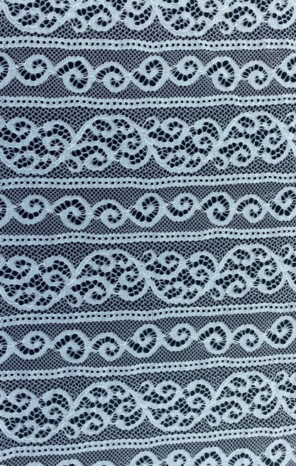 Optik Beyaz Kordlu Likralı Naylon Dantel