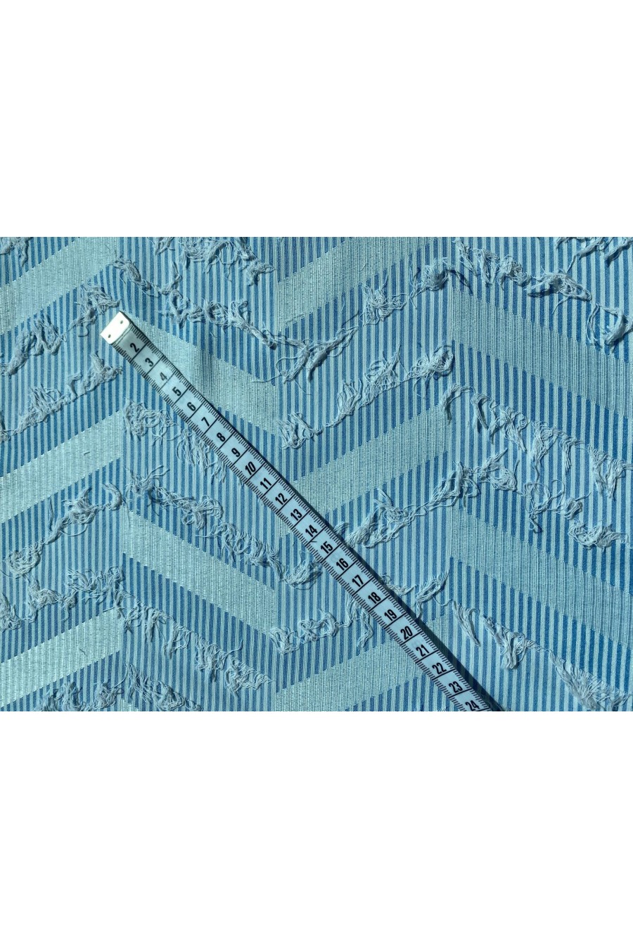 22347 KUMAŞ/YERLİ/LEZ/POLYESTER/PAMUK/KESME/MAVİ-BEYAZ/155 CM